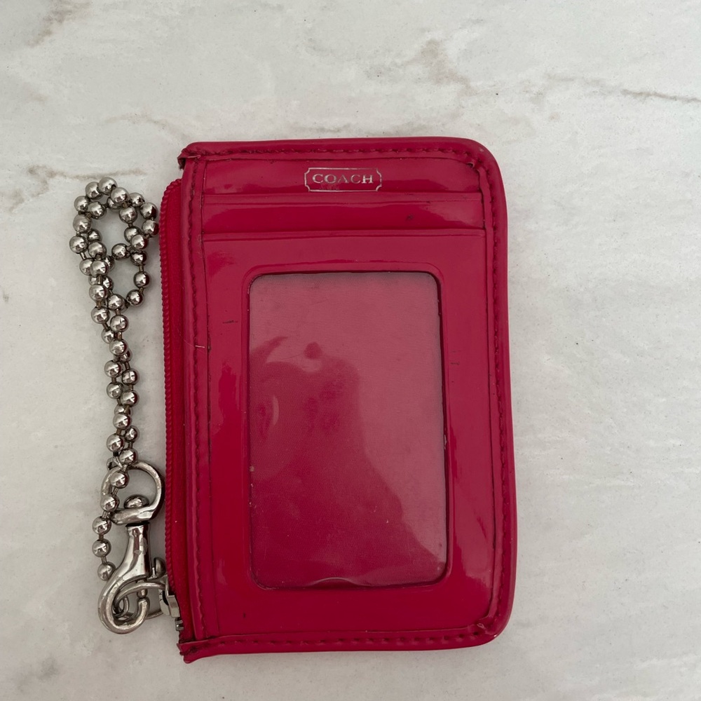 Red Coin Purse with Chain - Picture 2 of 2